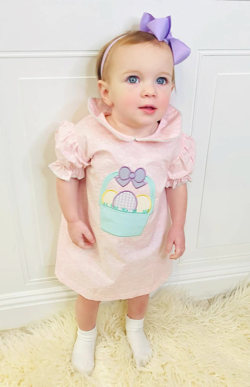 Girls Easter Basket Dress - Mini Mee Boutique