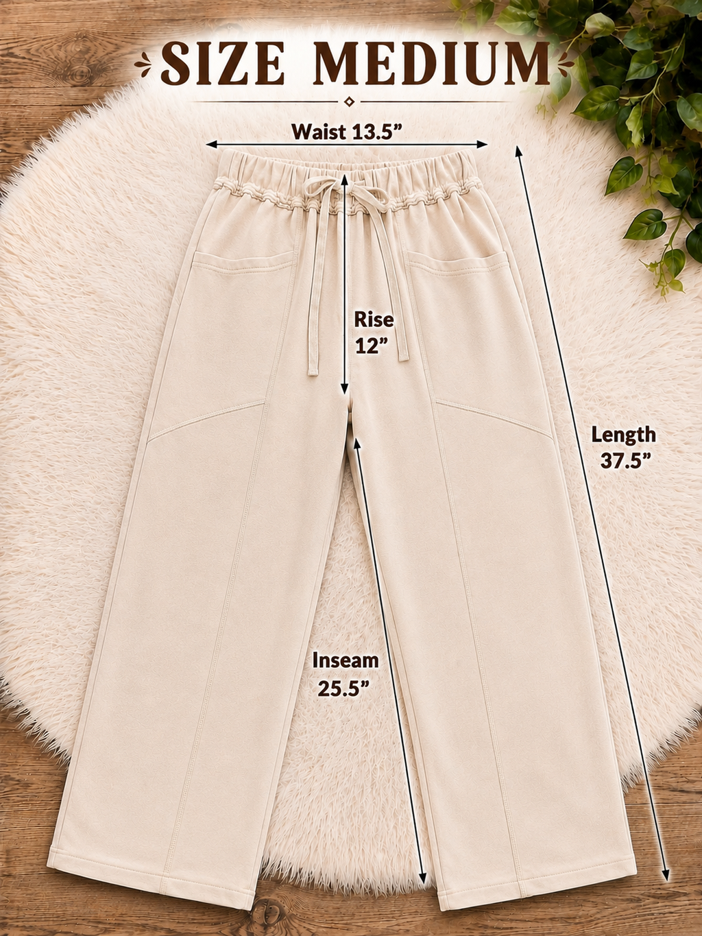 Women’s Evermmee Taupe Drawstring Pants- True to Size