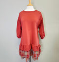 Women’s Umgee Burnt Orange Plaid Dress
