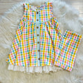 Girl’s Colorful Checkered Print Set