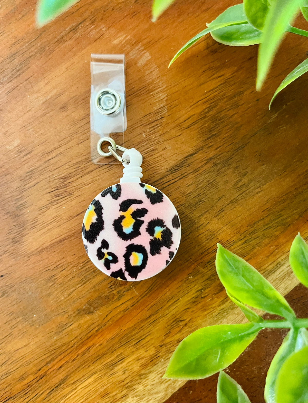 Multi color Cheetah Print ID Badge Holder