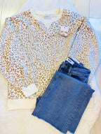 Women’s brown cheetah print top-true to size