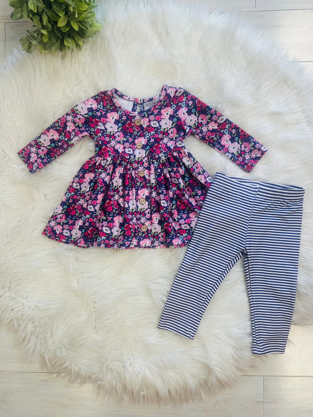 Girl’s Serendipity Floral Garden 2 Piece Outfit Set girls