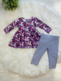 Girl’s Serendipity Floral Garden 2 Piece Outfit Set girls