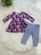 Girl’s Serendipity Floral Garden 2 Piece Outfit Set girls