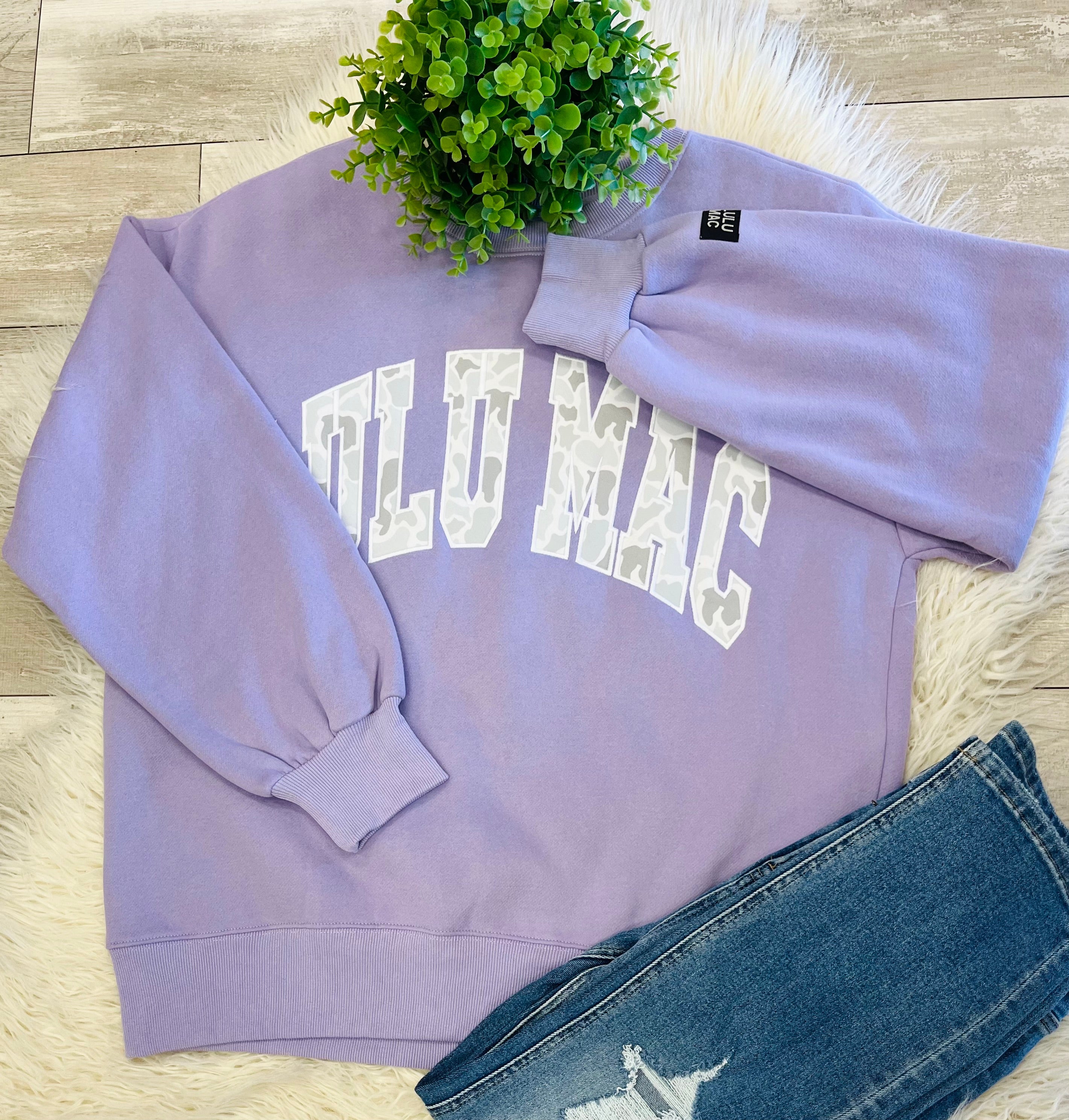 Women’s LuLu Mac Purple Camouflage Sweatshirt