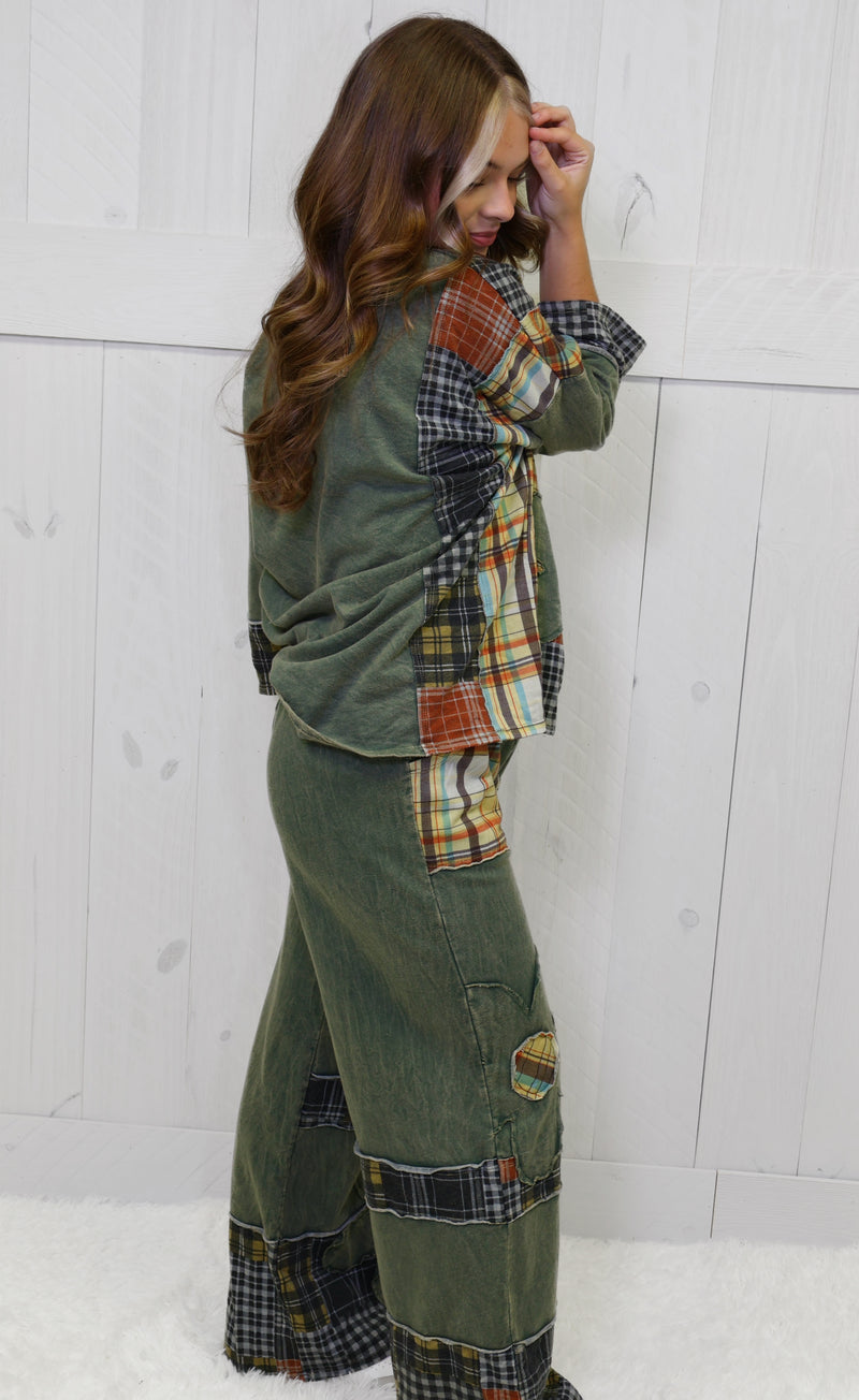 J Her Daisy Patchwork Pant Set
