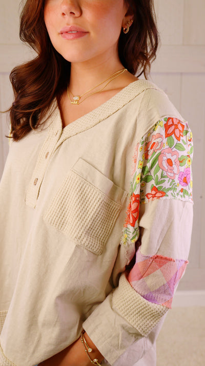 Easel Mixed Media Boho Top