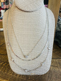 Women’s Silver Three Piece Layered Necklace