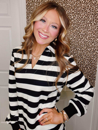 Black Striped Dress