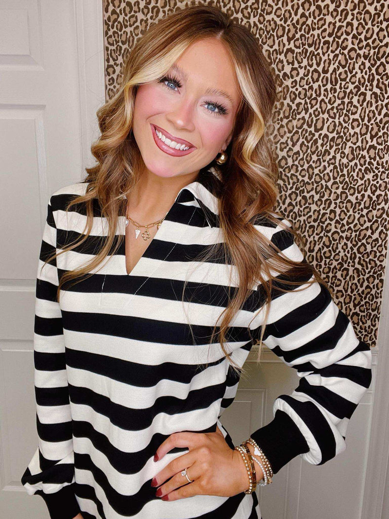 Black Striped Dress - Mini Mee Boutique