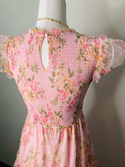 Flower Garden Blush Dress - Mini Mee Boutique