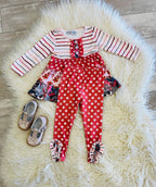 Girl’s Fall Mixed Patterned Outfit