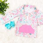 Girl’s Pink Floral Pant Outfit Set