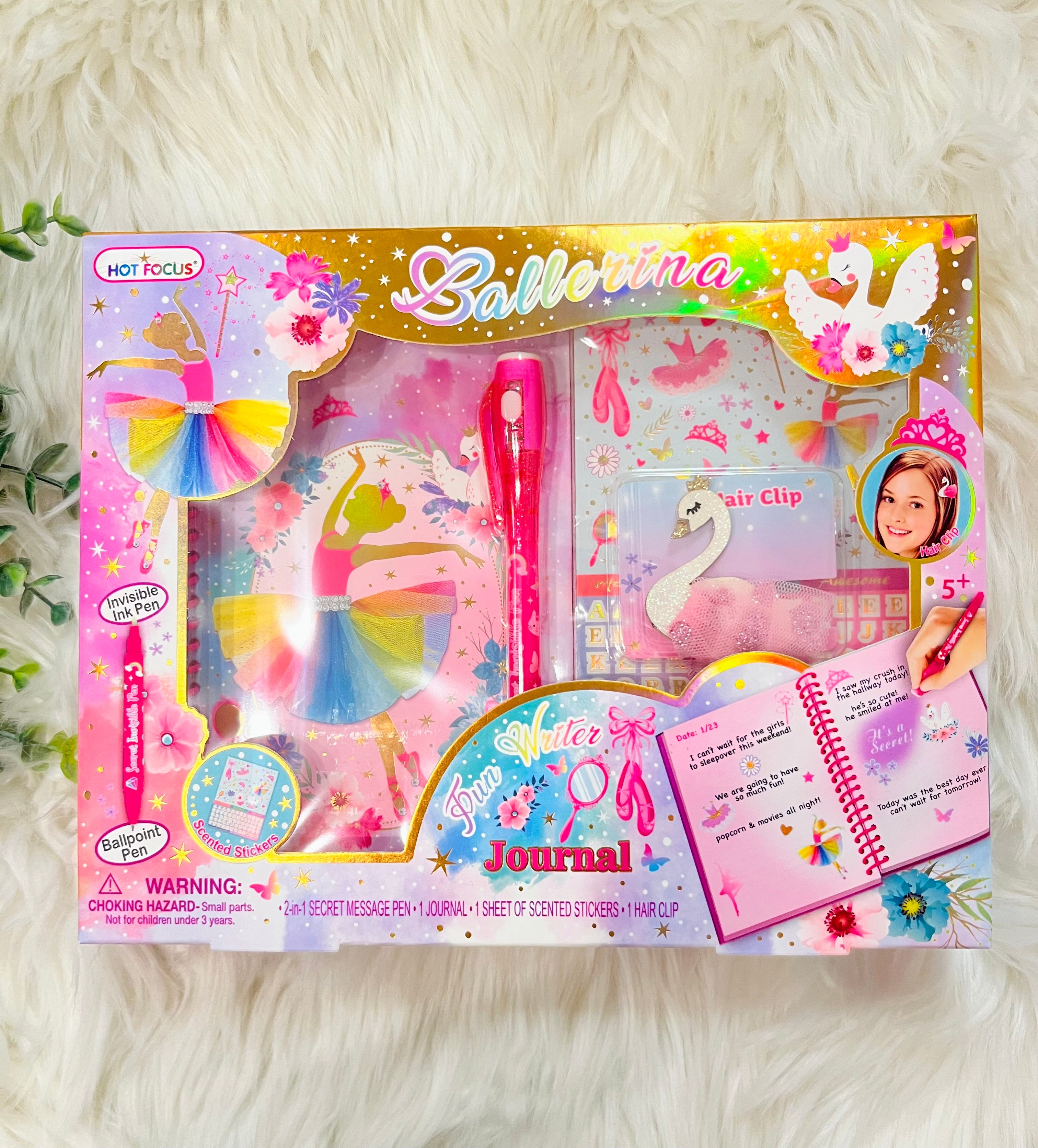Girl’s Fun Writer Ballerina Journal Gift