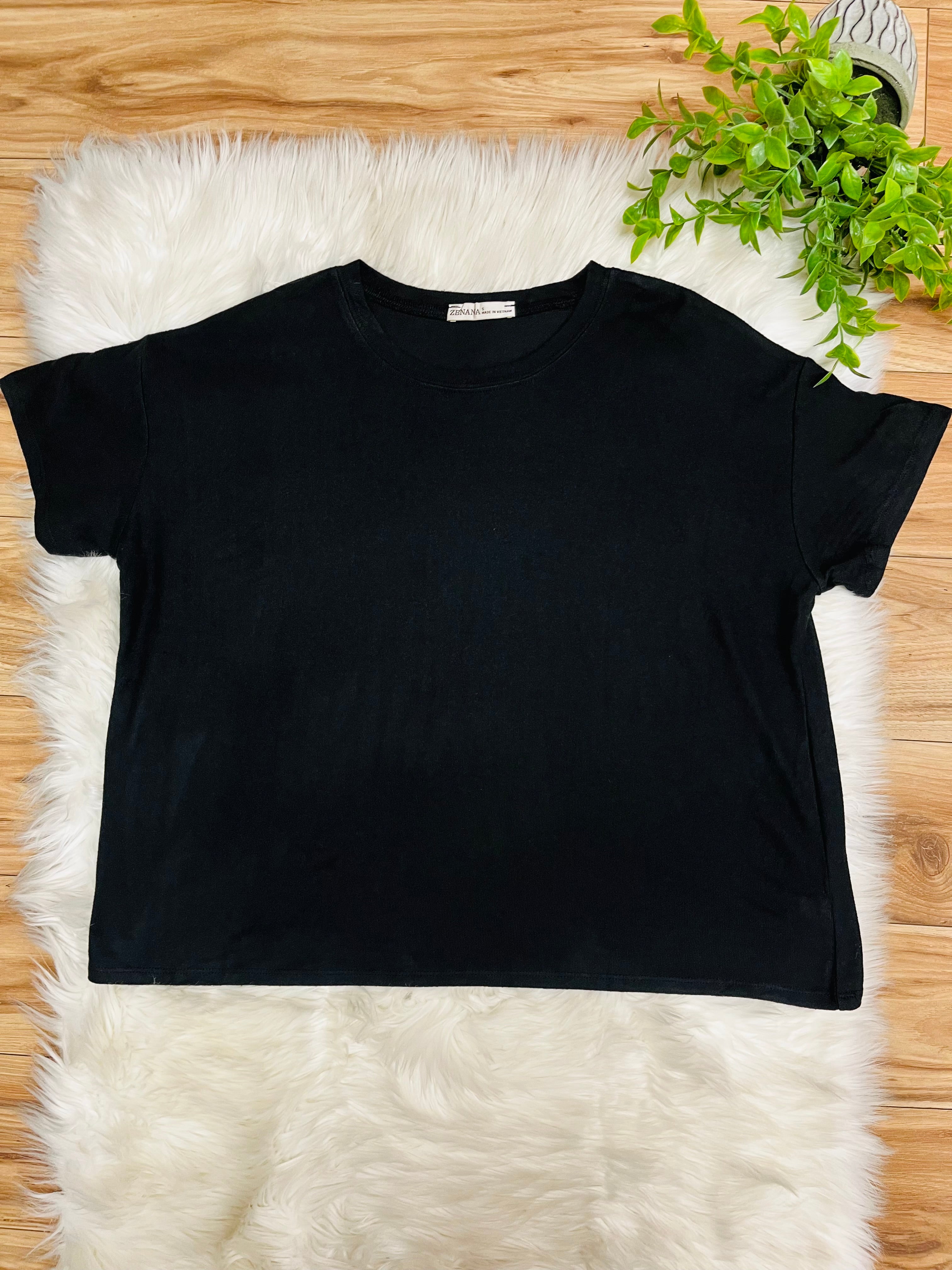 Women’s Zenana Solid Black Melange Pant Set