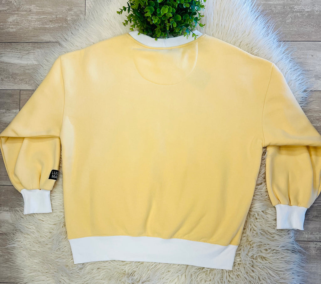 Women’s LuLu Mac Yellow & White Sweatshirt