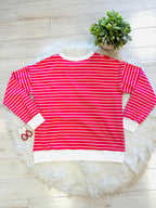Women’s Zenana Hot Pink Striped Long Sleeve Top