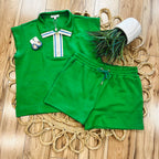 Women’s Kelly Green Mary Square Short Set