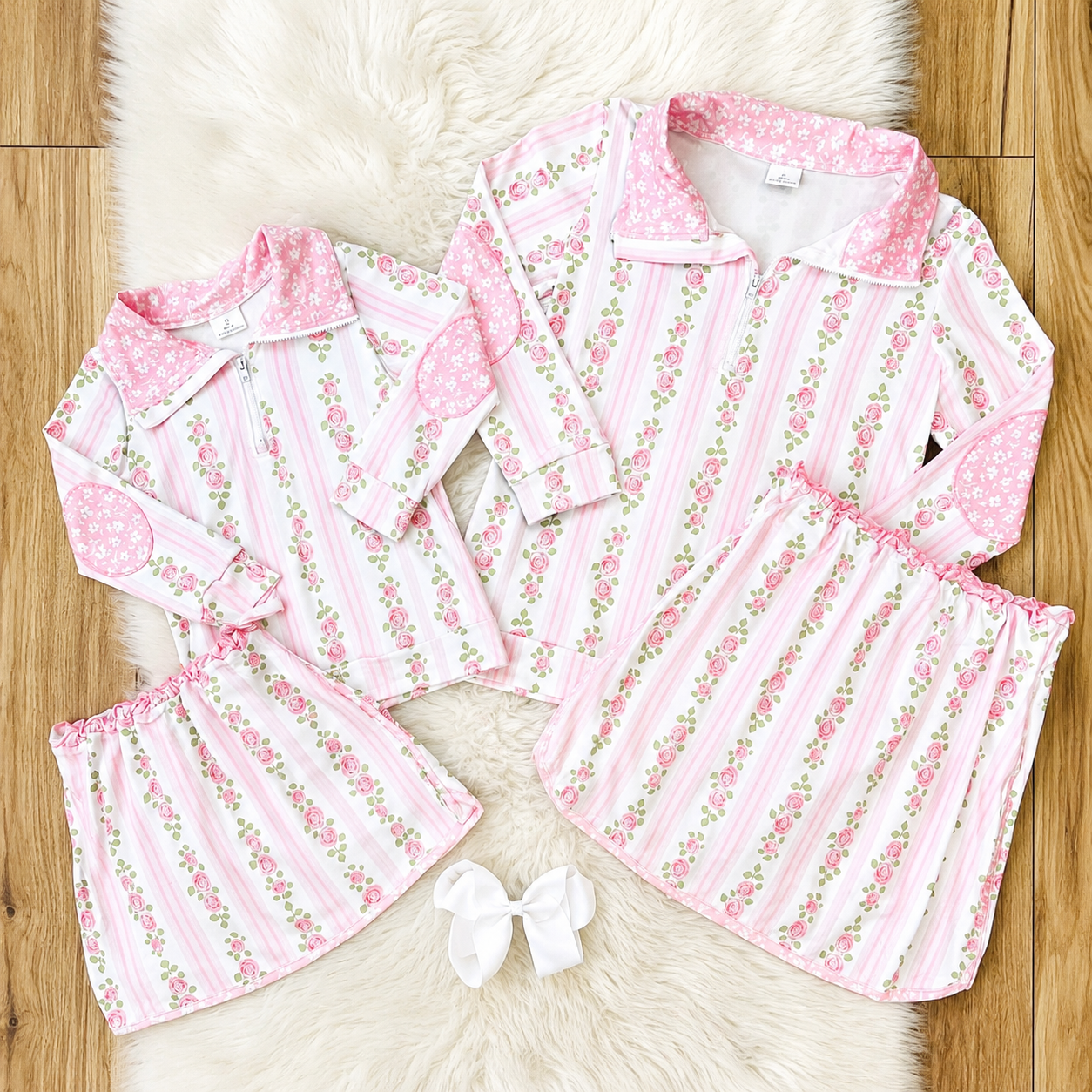 Girl’s Pink Rose Skort Outfit Set