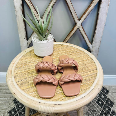 Bamboo Tan Braided Sandals - Mini Mee Boutique