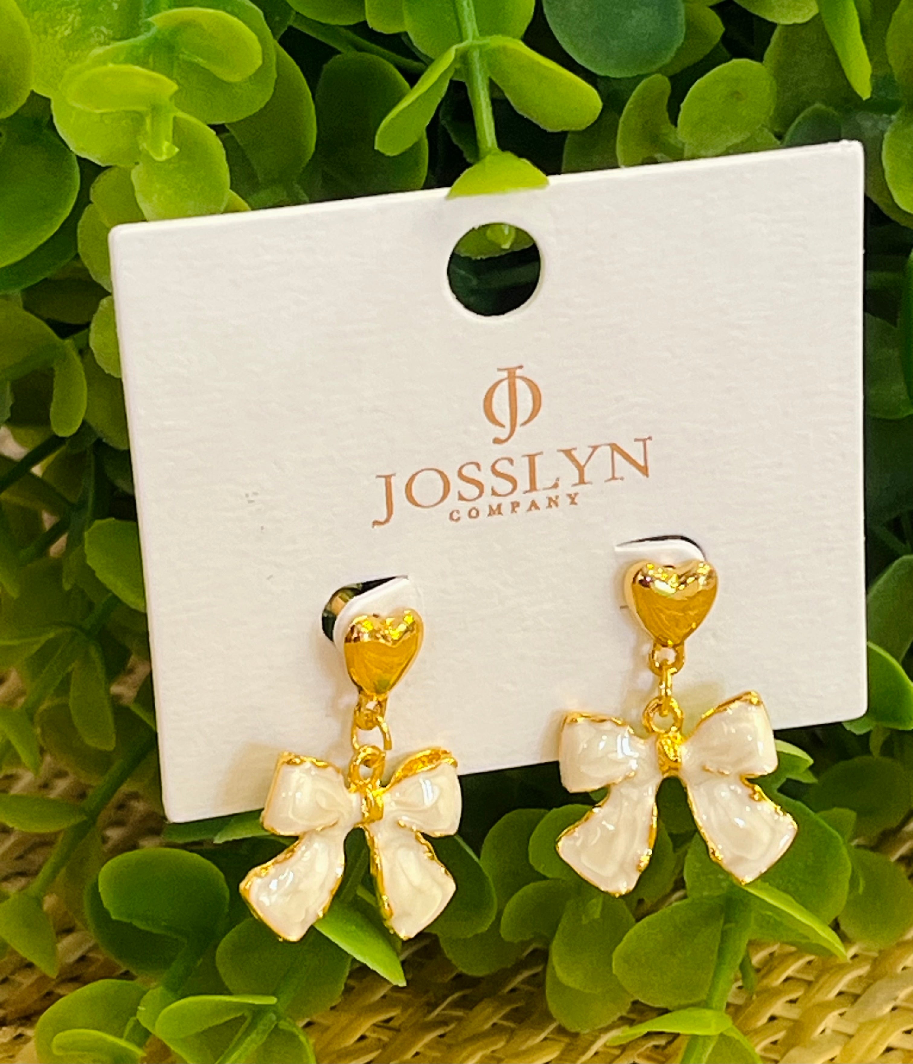 Women’s Bow Gold Drop Pearl Earrings