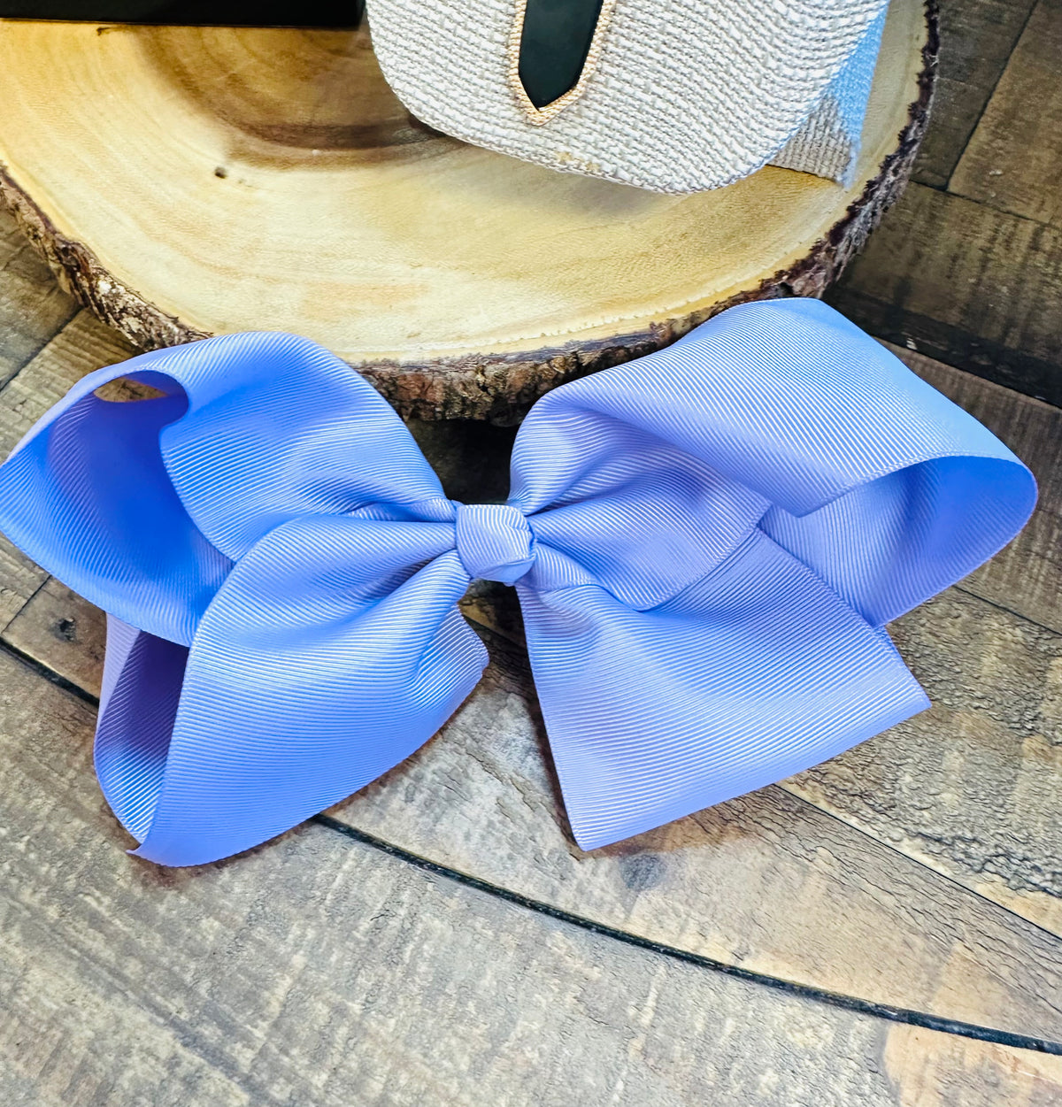 Hair Bow 8” Alligator Clip - Light Violet