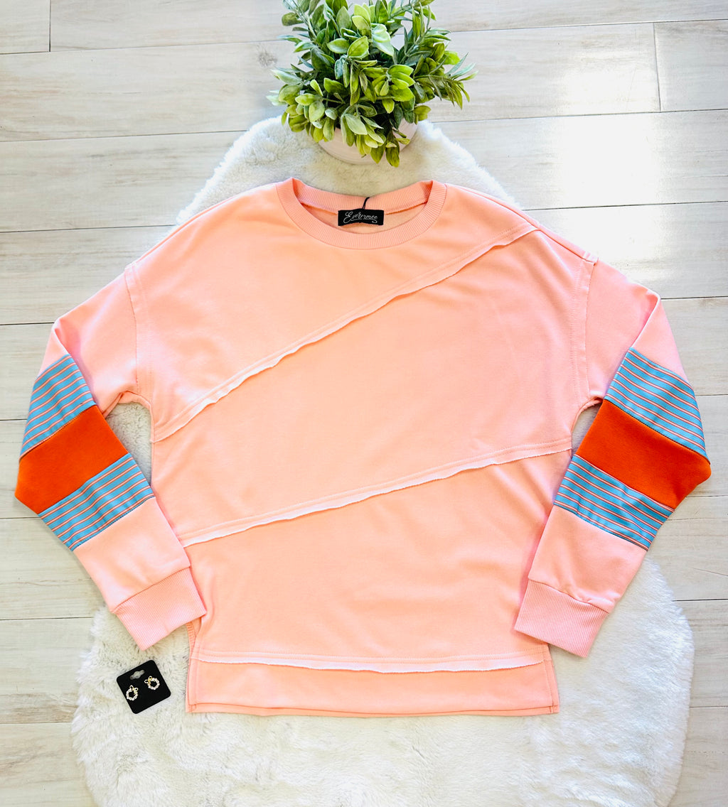 Women’s Evermmee Peach Detailed Long Sleeve Top