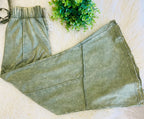Women’s Zenana Exposed- Seam Flare Hem Pants With Pockets In Light Olive