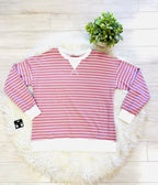 Women’s Zenana Rose Striped Long Sleeve Top