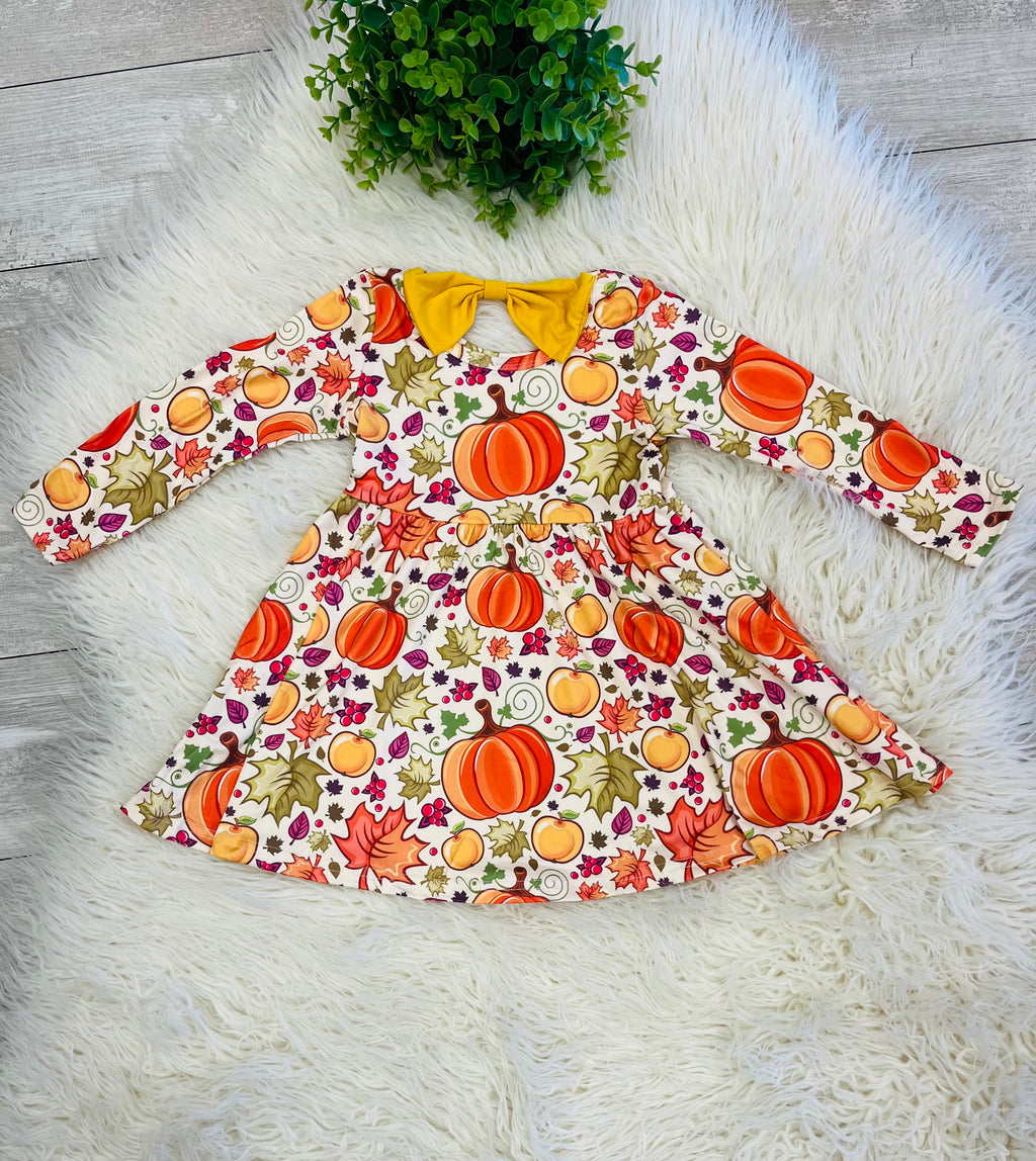 Girl’s Fall Pumpkin Dress