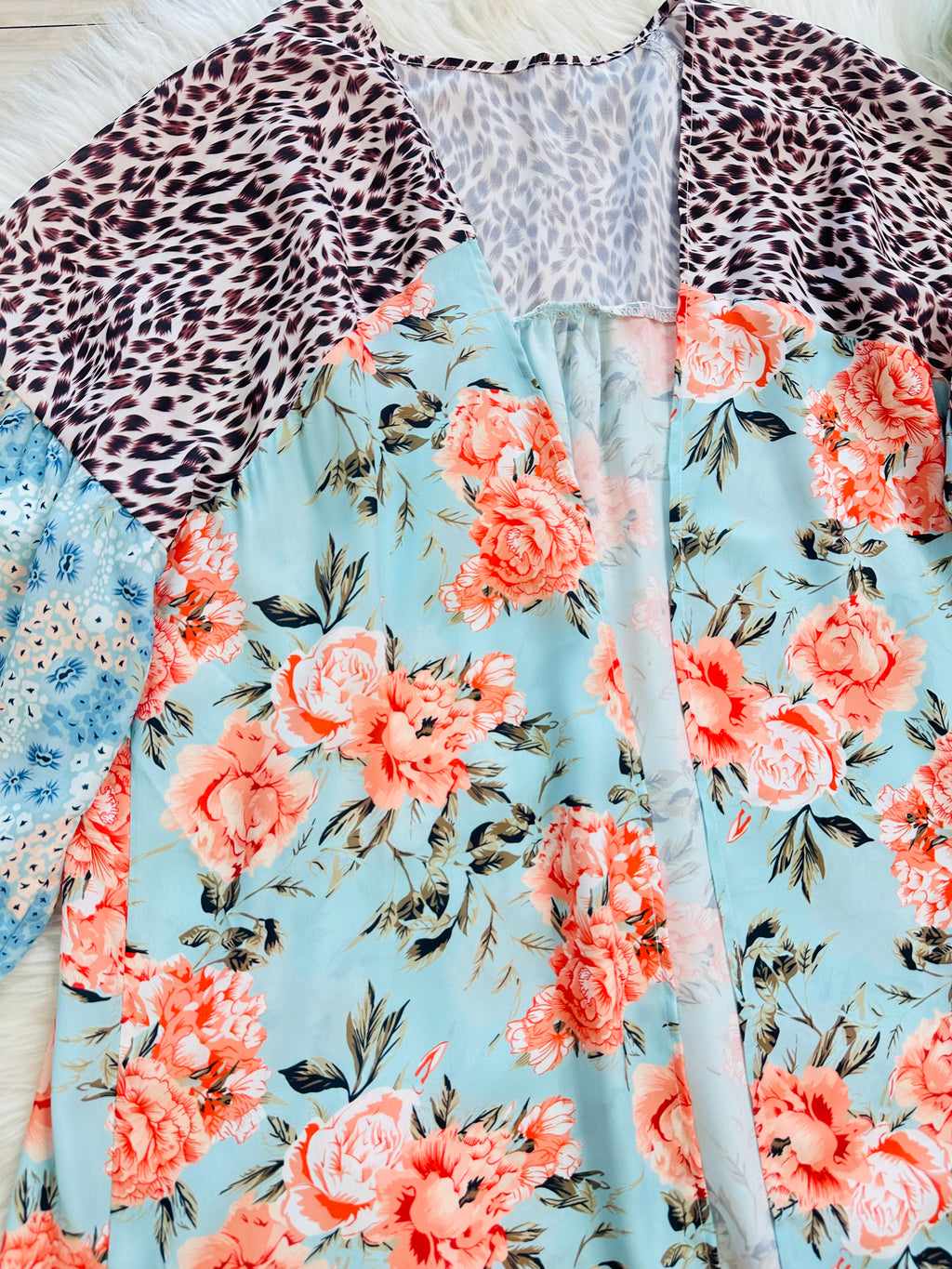 Women’s Floral and Cheetah Printed Cardigan