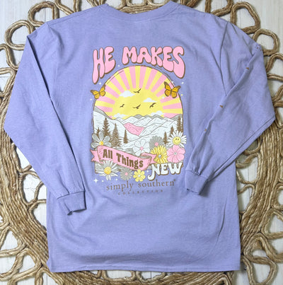 Kids Simply Southern He Makes All Things New Tee - Mini Mee Boutique