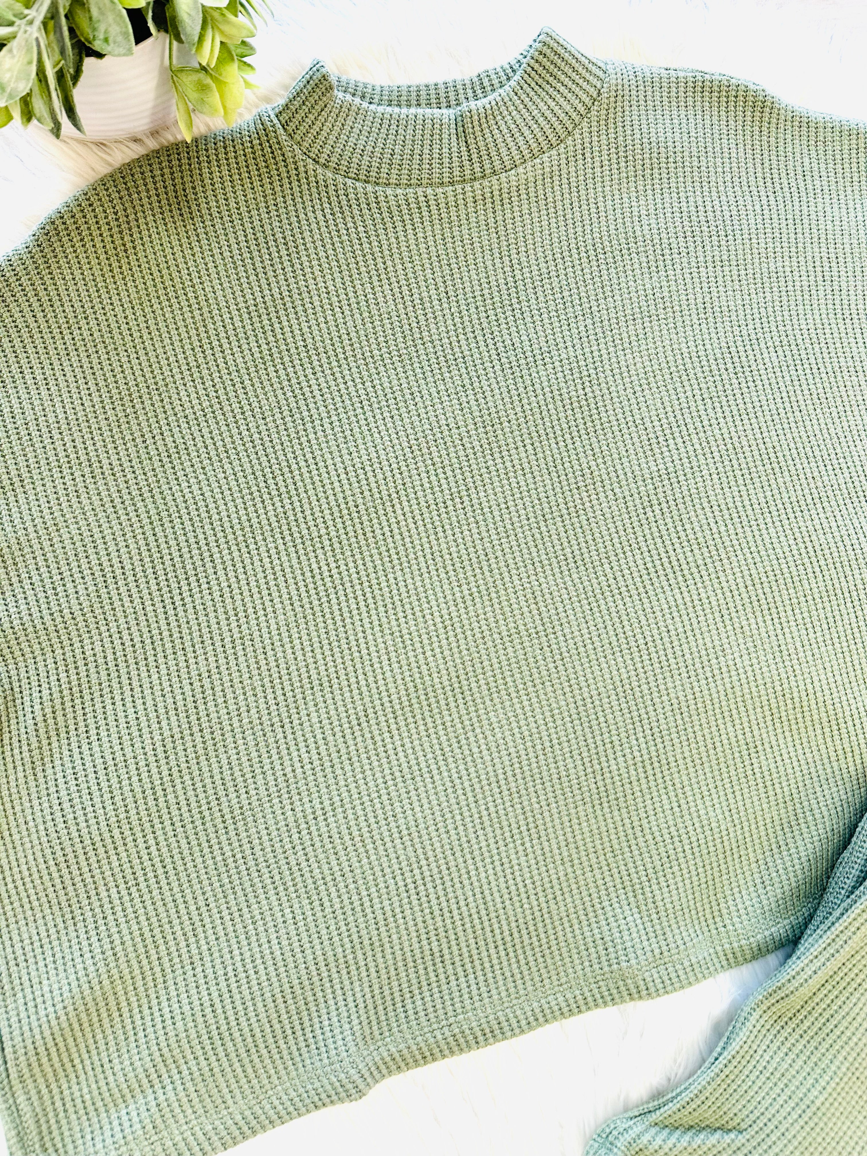 Women’s Zenana Olive Mocked Neck Pant Set