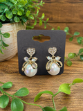 Darling Pearl Bow Drops Earrings