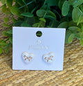 Women’s Heart Bow Stud Earrings