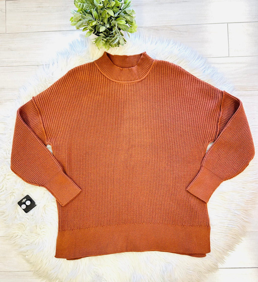 Women’s Evermmee Burnt Orange Sweater Top - True to Size
