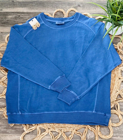 Navy Crewneck - Mini Mee Boutique