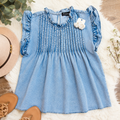 Women’s Evermmee Denim Ruffled Top
