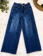 Girls Bejeweled Jeans - Dark Wash