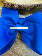 Hair Bow 8” Alligator Clip - Royal Blue