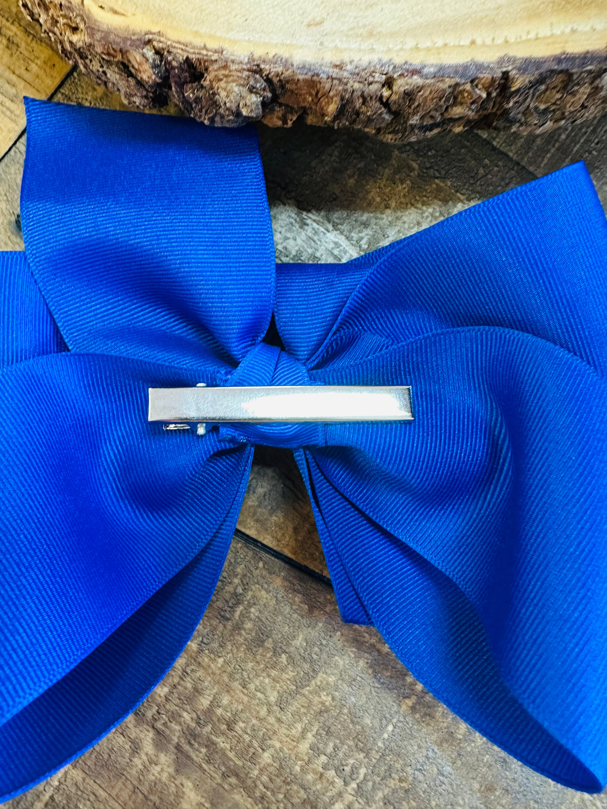 Hair Bow 8” Alligator Clip - Royal Blue