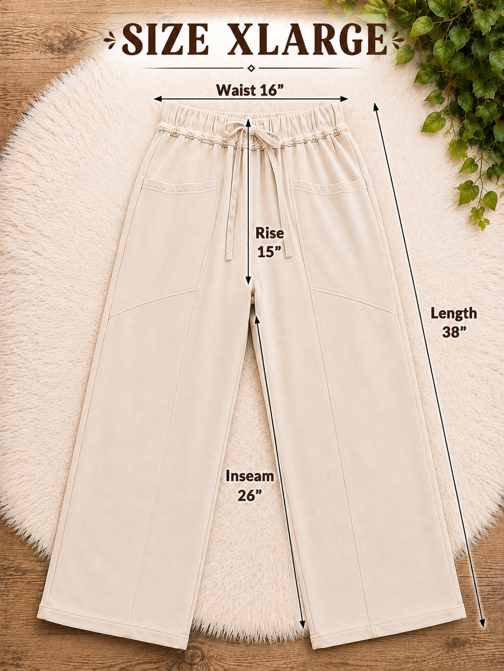 Women’s Evermmee Taupe Drawstring Pants- True to Size