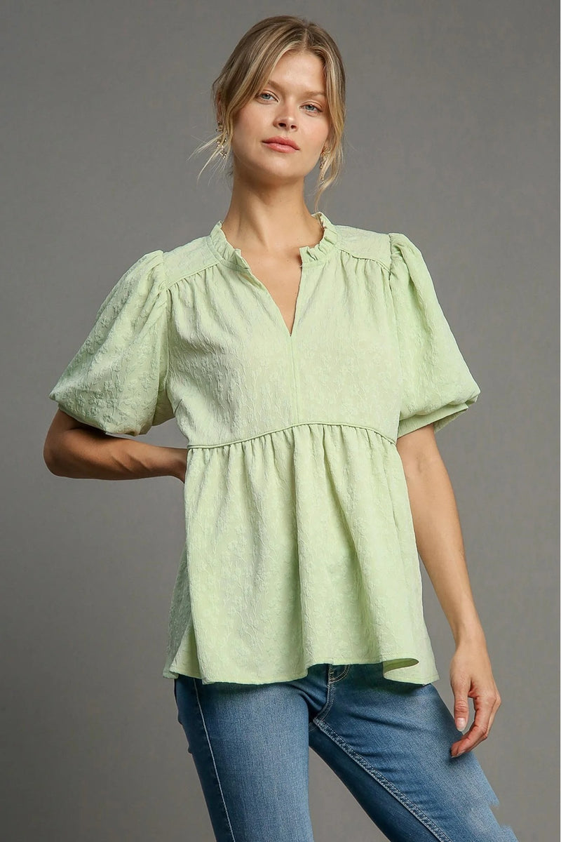 Light Sage Textured Top