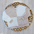 Women’s Evermmee Curvy Mixed Print Gingham Top