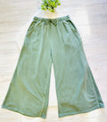 Women’s Curvy Petite Zenana Enzyme Wash Jade Wide- Leg Pants