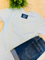 Women’s LuLu Mac Baby Blue Stripped T-Shirt