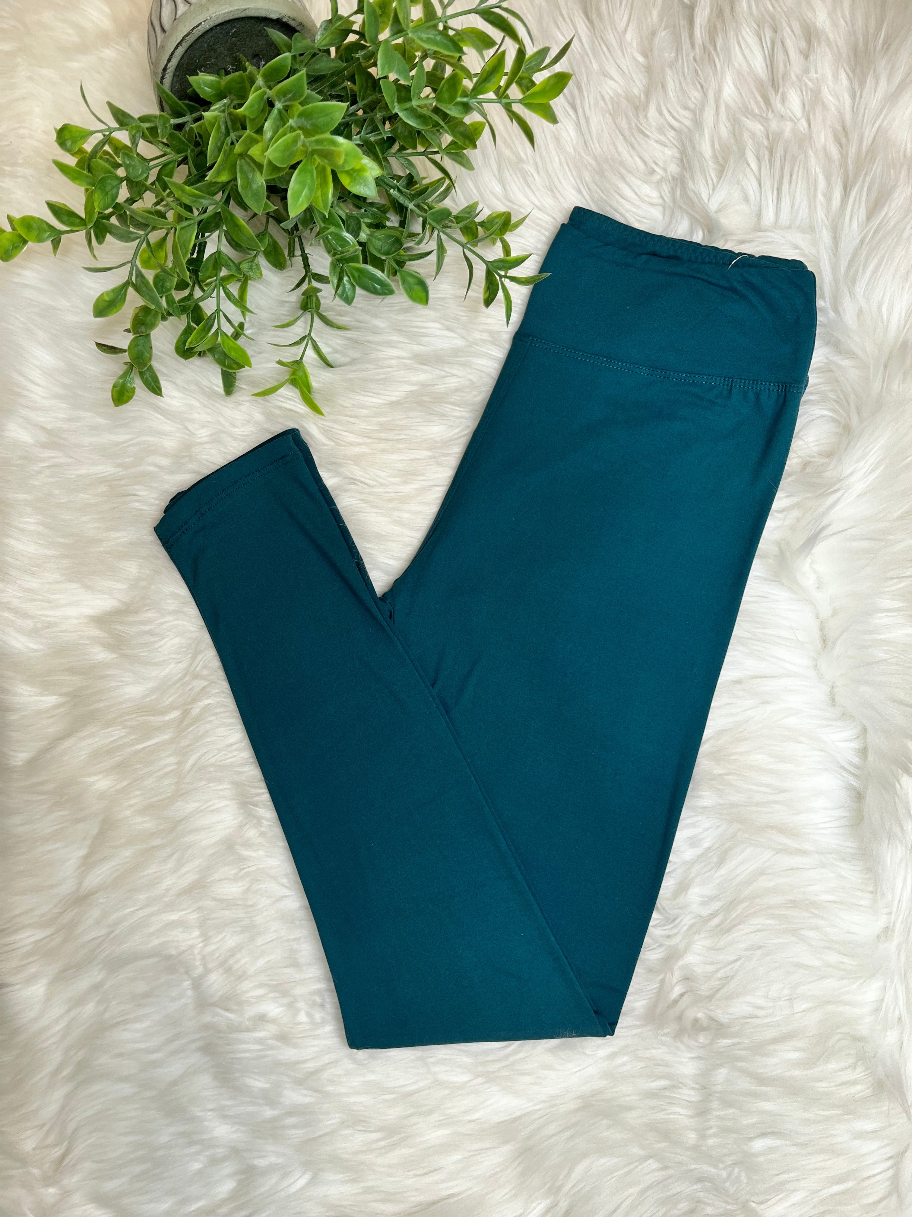 Women’s Ultra Soft Pull on Leggings in Teal Full Length
