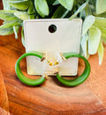 Women’s Green Hoop Earrings