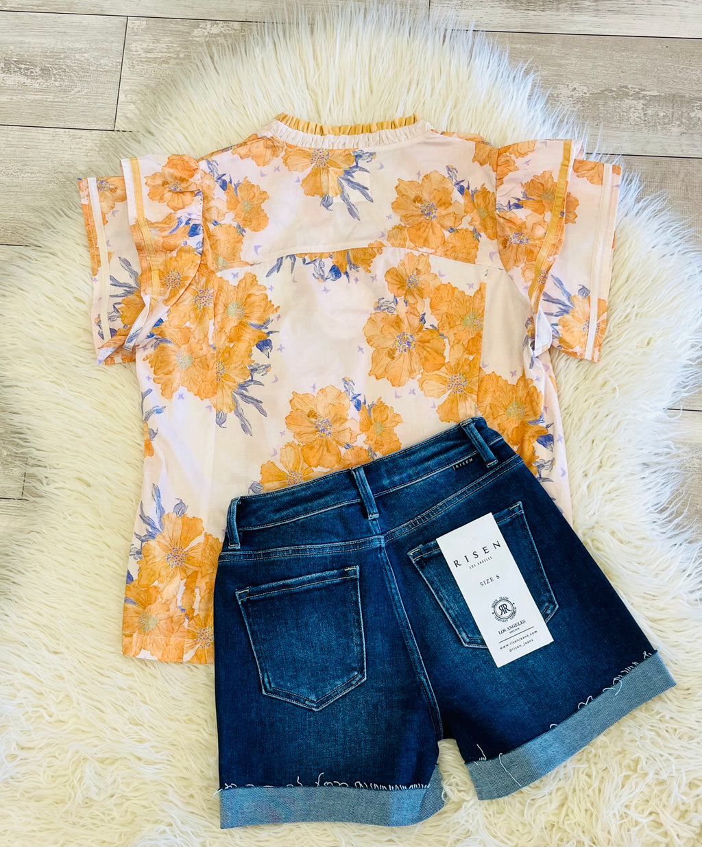 Women’s Umgee Floral Ruffle Sleeve Top